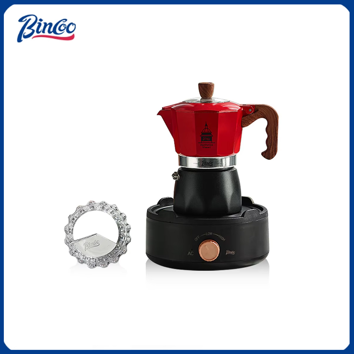Home Barista - Bincoo-café Moka de doble válvula, máquina