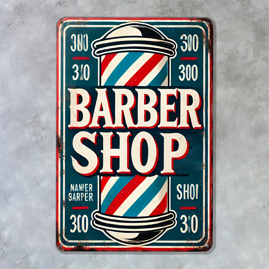 Home Barbershop - Letrero de Barbería, Arte Metálico para