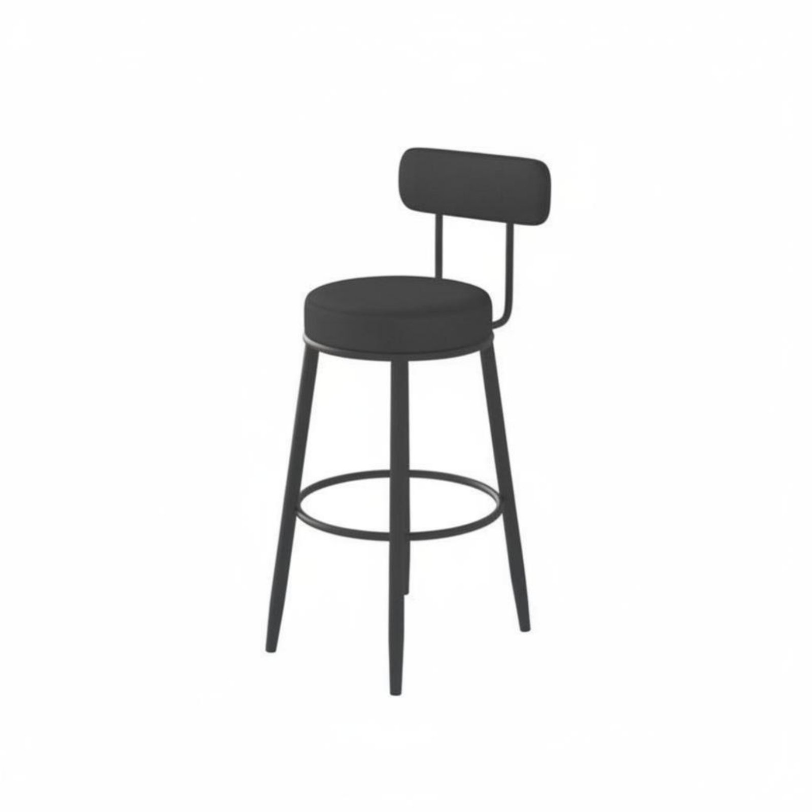 Home Bar Seating - Taburete Tapizado con Respaldo Bajo, Diseño