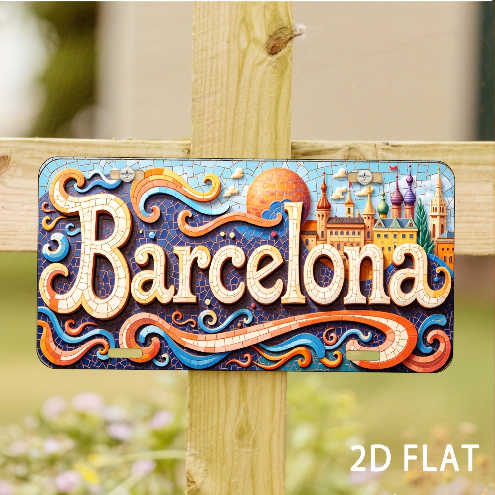 Home Barcelona - Letrero Plano 2D de Barcelona, Duradero,