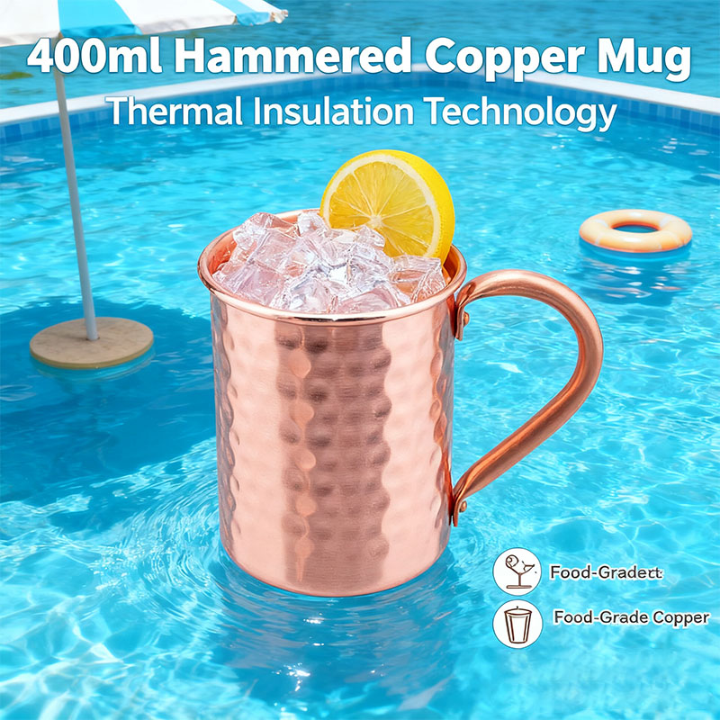 Mule Copper Mug - Nuevas Tazas 100% Cobre Puro Sólido,