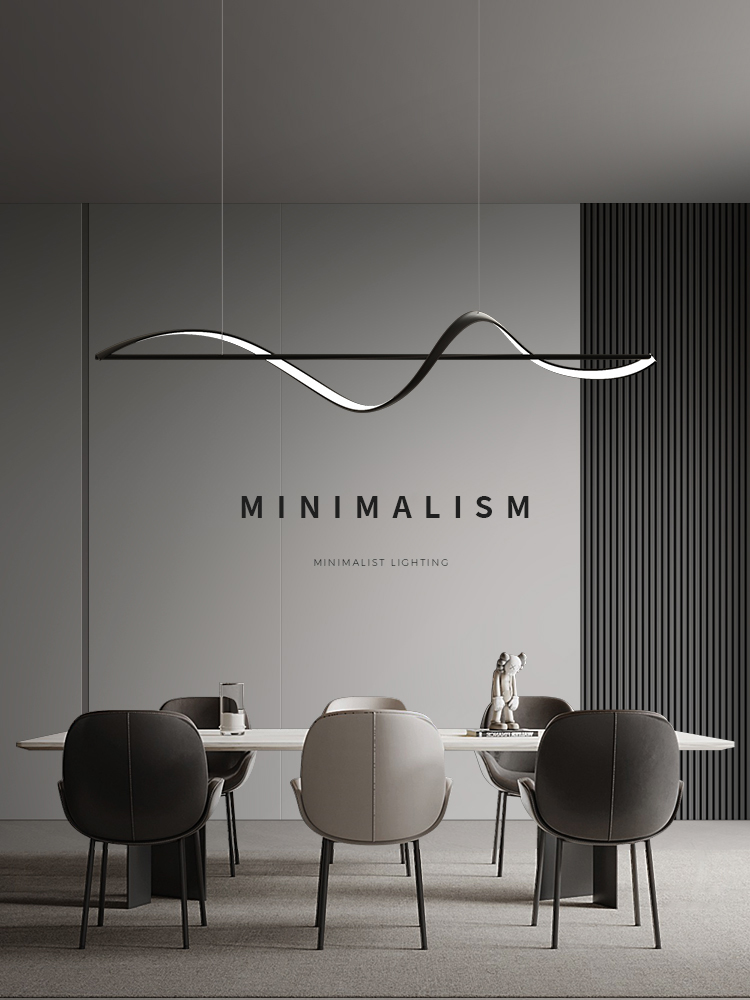 Home Bar Word - Luces colgantes Led curvas minimalistas modernas,