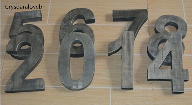 Home Bar Word - Tarjetas de madera personalizadas con números