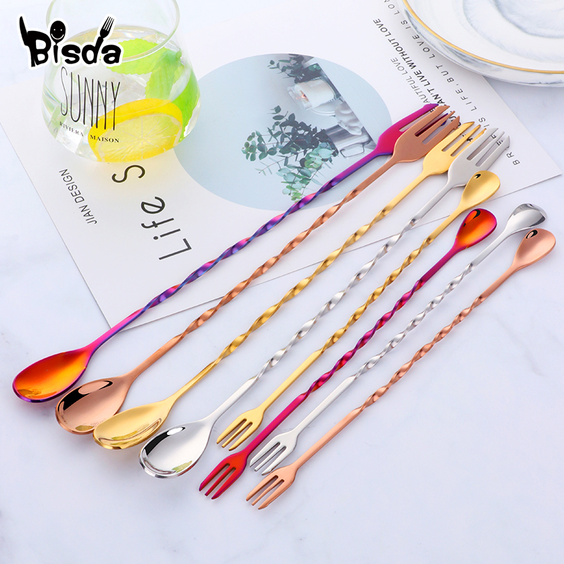 Bar Spoon Twisted - Cucharas para barra de cóctel con