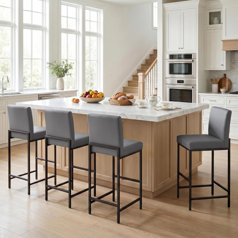 Home Bar Stools - Juego de 4 Taburetes de Bar