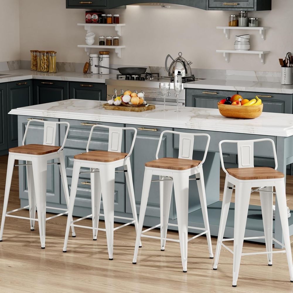 Juego de 4 taburetes de bar in - Home Bar Stools reseña y precio