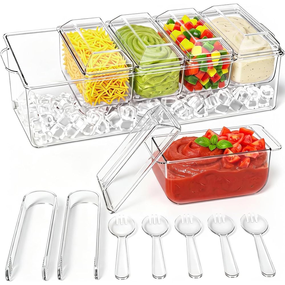 Bandeja para Condimentos, Serv - Garnish Tray Set reseña y precio