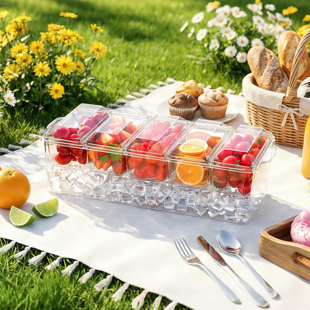 Bandeja para Condimentos, Serv - Garnish Tray Set reseña y precio