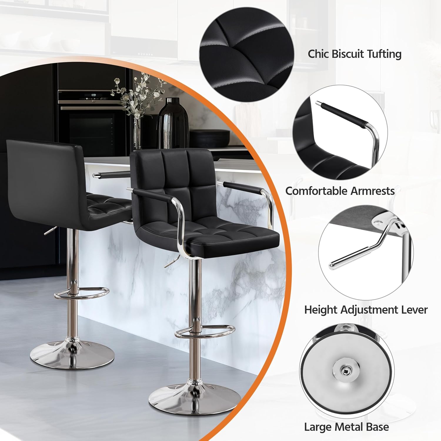 Juego de 2 taburetes de bar, t - Home Bar Stools reseña y precio