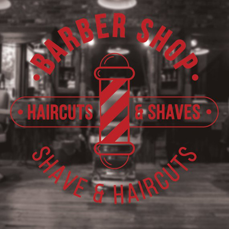 Calcomanía de pared con logoti - Home Barbershop reseña y precio
