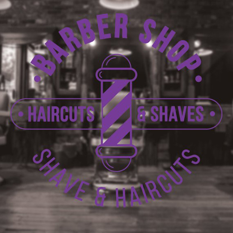 Calcomanía de pared con logoti - Home Barbershop reseña y precio