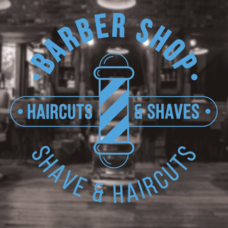 Calcomanía de pared con logoti - Home Barbershop reseña y precio