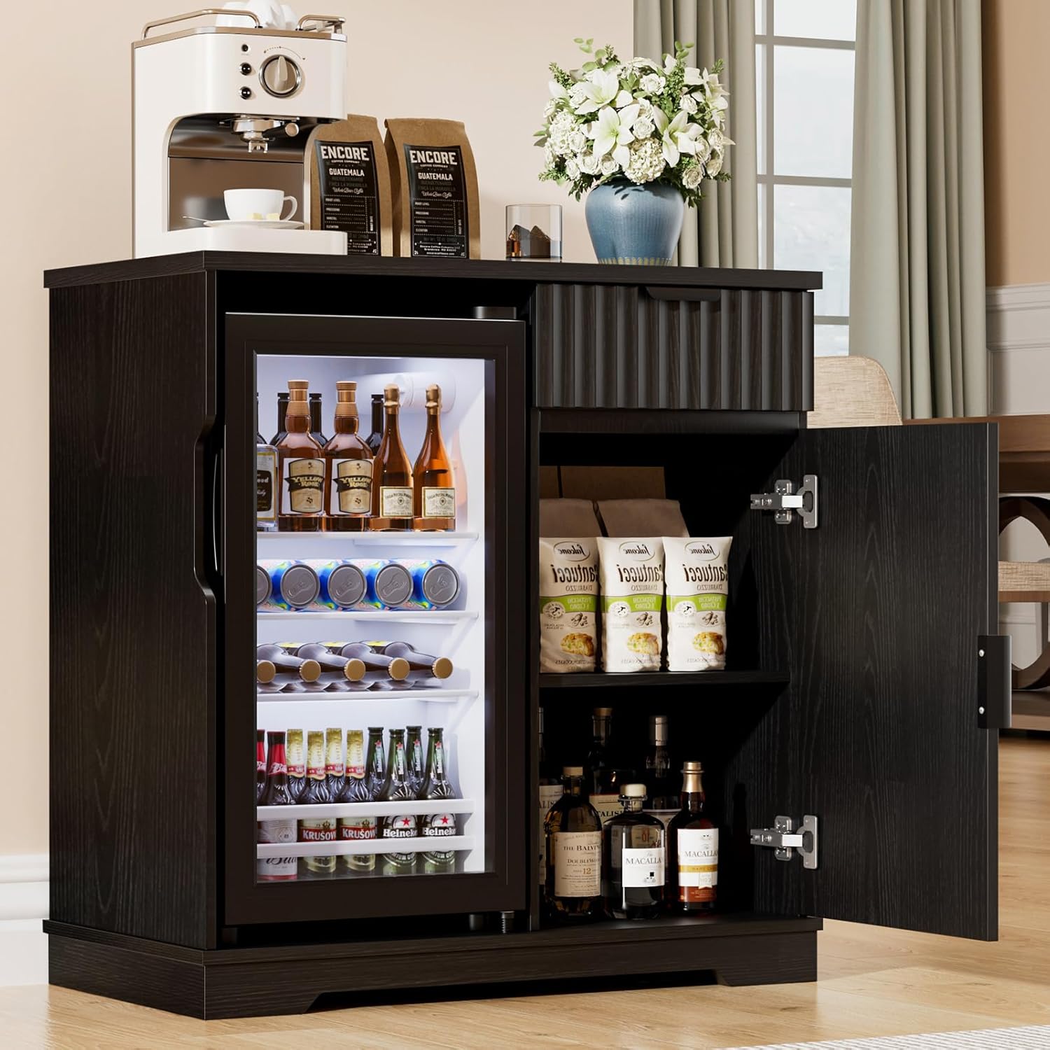 Mueble Bar para Café con Cajón - Home Bar And Fridge reseña y precio