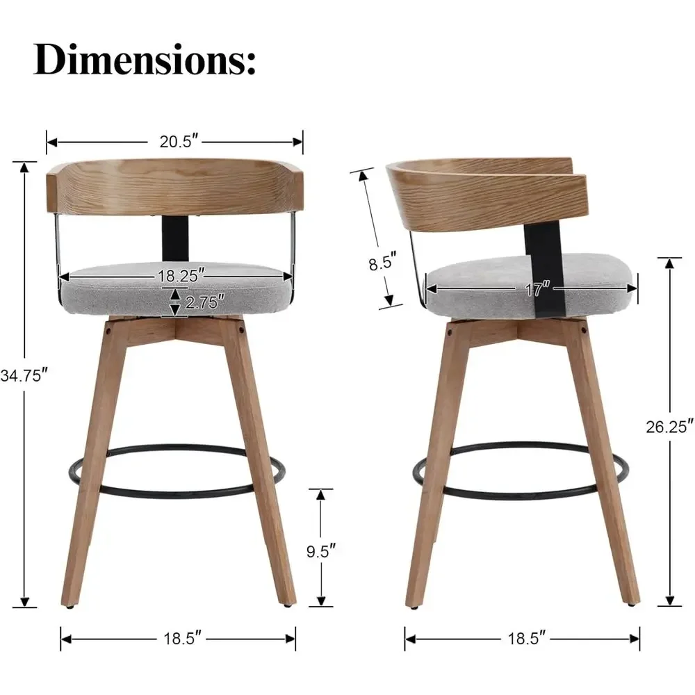 Juego de 2 taburetes de bar de - Home Bar Stools reseña y precio