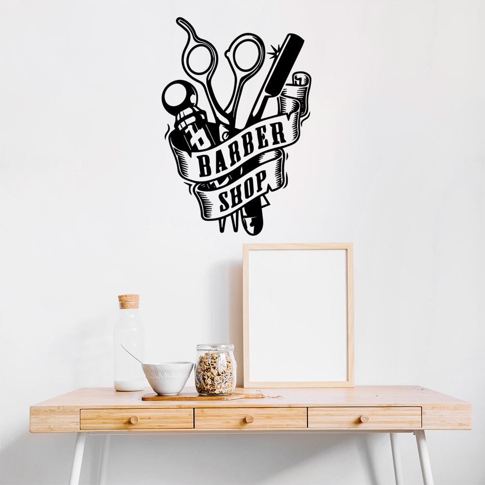 Papel tapiz de vinilo impermea - Home Barbershop reseña y precio