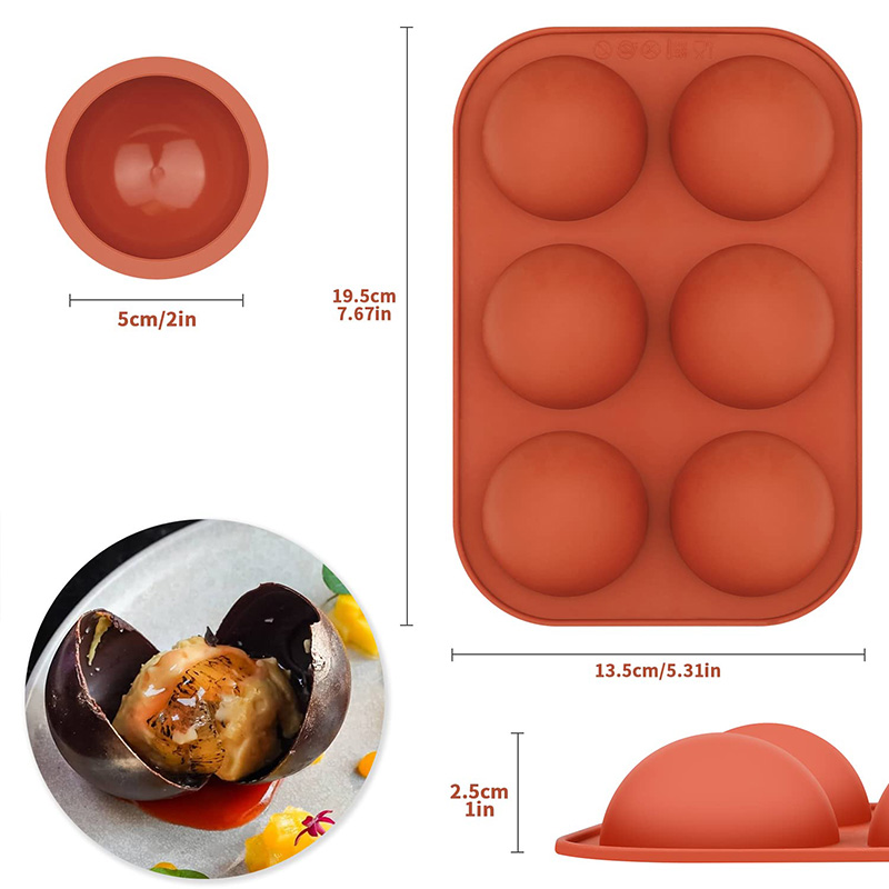 6 Cavidades Semicircle Silicon - Ice Mold Sphere reseña y precio