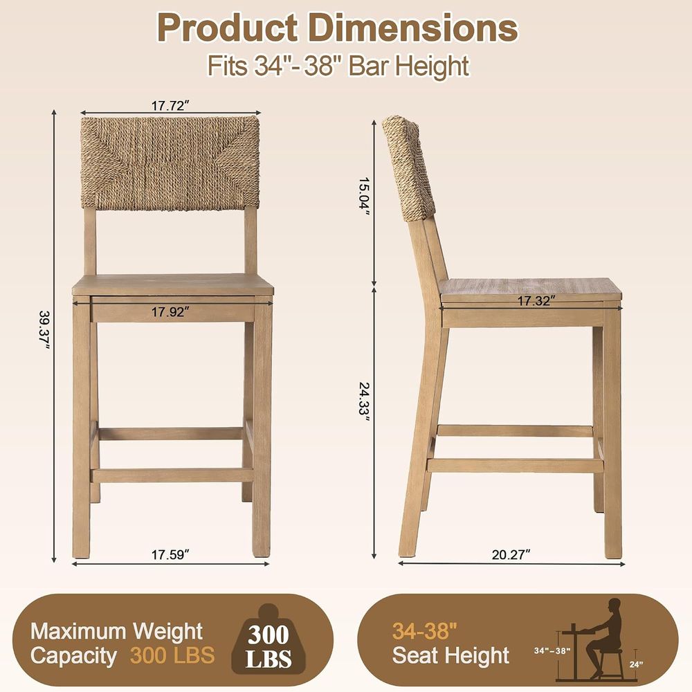 Juego de 2 Taburetes de Bar co - Home Bar Stools reseña y precio