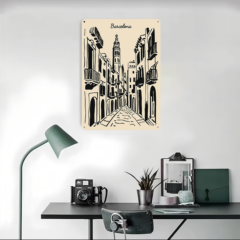 Póster Metálico de Calle de Ba - Home Barcelona reseña y precio