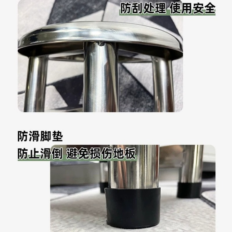 Taburete Redondo de Acero Inox - Home Bar Stools reseña y precio